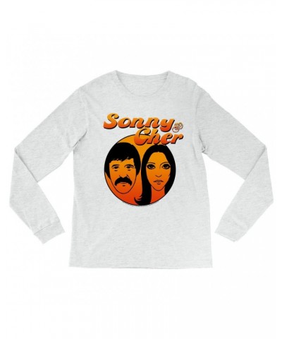 Sonny & Cher Heather Long Sleeve Shirt | Comedy Hour Illustration And Logo Ombre Shirt $8.95 Shirts