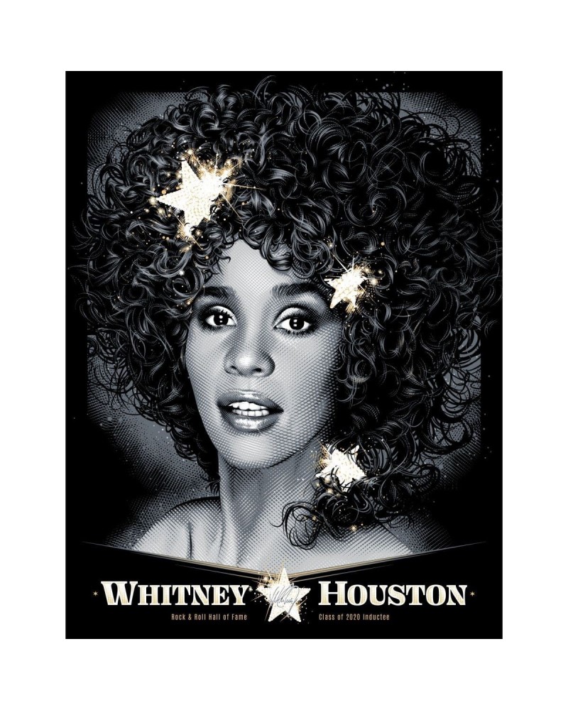 Whitney Houston Hall of Fame Poster (Variant Edition) $6.28 Decor