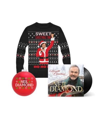 Neil Diamond Acoustic Christmas LP + Christmas Knit Sweater + Christmas Ornament $4.32 Vinyl