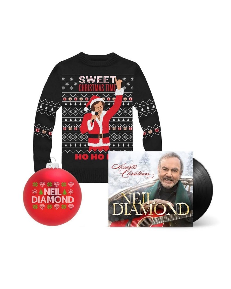 Neil Diamond Acoustic Christmas LP + Christmas Knit Sweater + Christmas Ornament $4.32 Vinyl