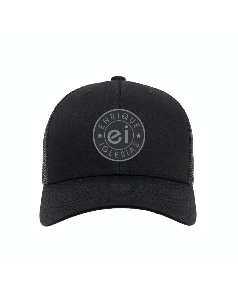 Enrique Iglesias EI Logo Trucker Hat - Black $8.32 Hats