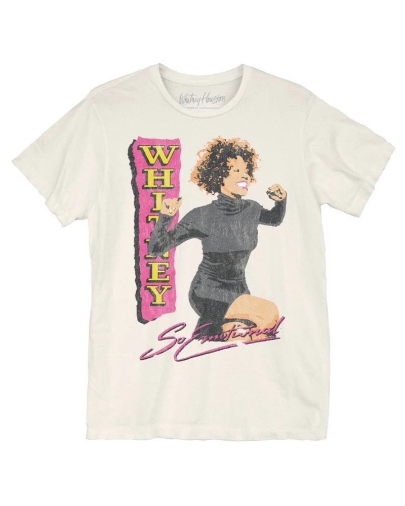 Whitney Houston Contrast Whitney Vintage Print T-Shirt $13.99 Shirts