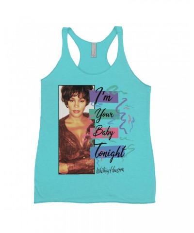 Whitney Houston Ladies' Tank Top | I'm Your Baby Tonight Pastel Party Shirt $8.57 Shirts