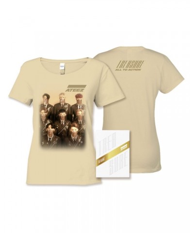 ATEEZ Treasure Z Ver. Package White Edition & Ladies Tan Tee $13.19 Shirts