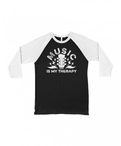 Music Life 3/4 Sleeve Baseball Tee | Music Is My Therapy Shirt $8.13 Shirts