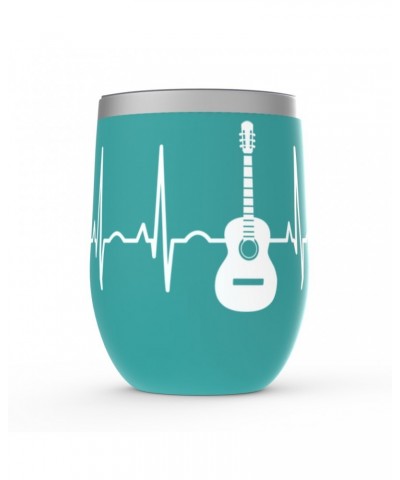 Music Life Wine Tumbler | Acoustic Guitar Heartbeat Stemless Wine Tumbler $5.80 Drinkware