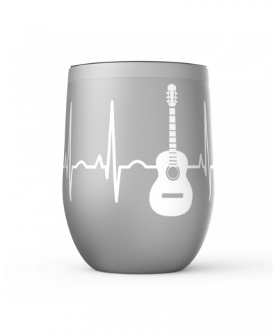 Music Life Wine Tumbler | Acoustic Guitar Heartbeat Stemless Wine Tumbler $5.80 Drinkware