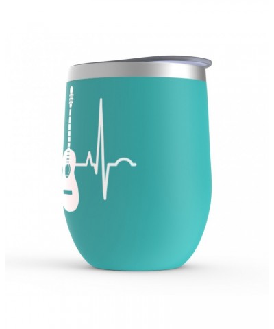 Music Life Wine Tumbler | Acoustic Guitar Heartbeat Stemless Wine Tumbler $5.80 Drinkware