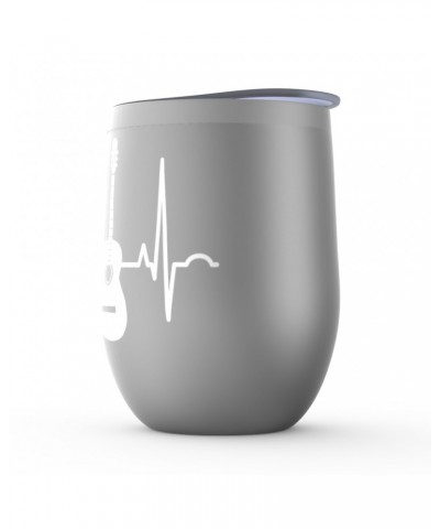 Music Life Wine Tumbler | Acoustic Guitar Heartbeat Stemless Wine Tumbler $5.80 Drinkware