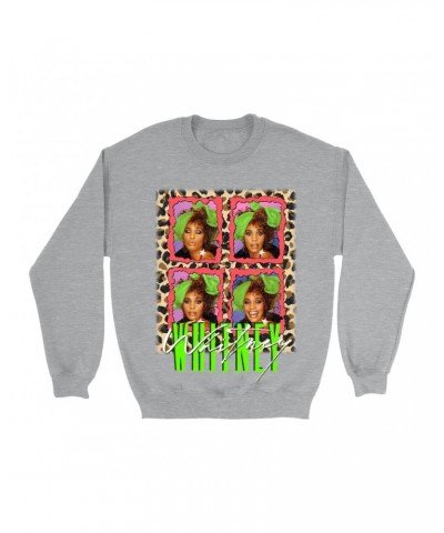 Whitney Houston Sweatshirt | Leopard Pop Art Sweatshirt $6.24 Sweatshirts