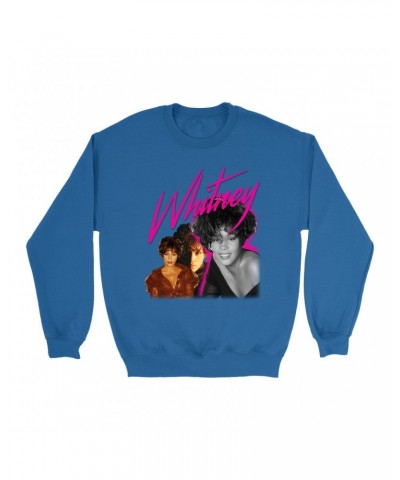 Whitney Houston Sweatshirt | Whitney Pink Pop Art Photo Collage Design Sweatshirt $4.84 Sweatshirts