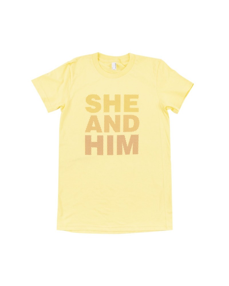 She & Him DOTS WOMENS T-SHIRT SM MI -- YELLOW $6.04 Shirts