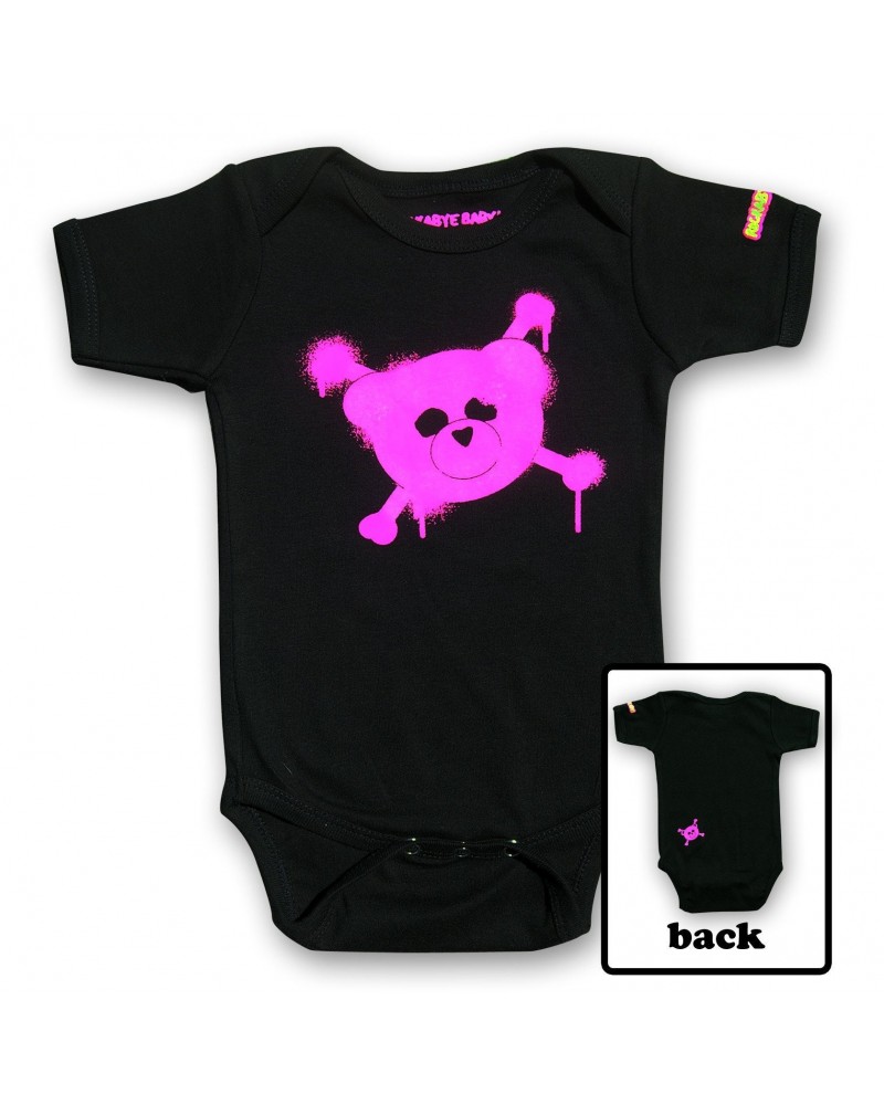 Rockabye Baby! Organic Baby Bodysuit (Pink Logo on Black or White) $6.99 Kids