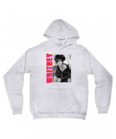 Whitney Houston Hoodie | Whitney Pink And Red Design Distressed Hoodie $5.92 Sweatshirts