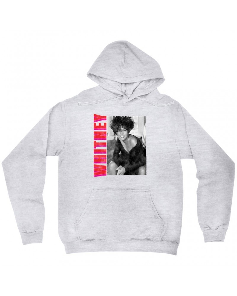 Whitney Houston Hoodie | Whitney Pink And Red Design Distressed Hoodie $5.92 Sweatshirts