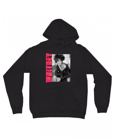 Whitney Houston Hoodie | Whitney Pink And Red Design Distressed Hoodie $5.92 Sweatshirts