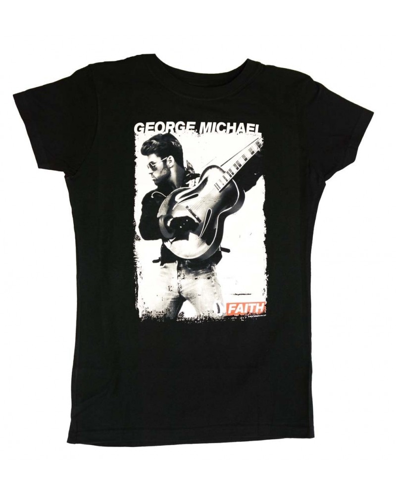 George Michael T Shirt | George Michael Faith Photo Juniors Tee $13.47 Shirts