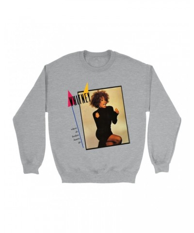 Whitney Houston Sweatshirt | Where Do Broken Hearts Go Album Cover Design Sweatshirt $4.86 Sweatshirts