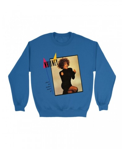 Whitney Houston Sweatshirt | Where Do Broken Hearts Go Album Cover Design Sweatshirt $4.86 Sweatshirts