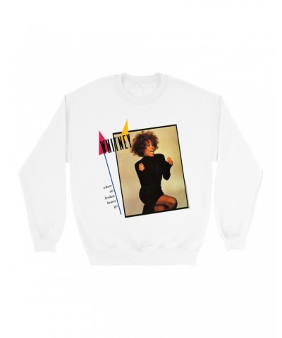 Whitney Houston Sweatshirt | Where Do Broken Hearts Go Album Cover Design Sweatshirt $4.86 Sweatshirts