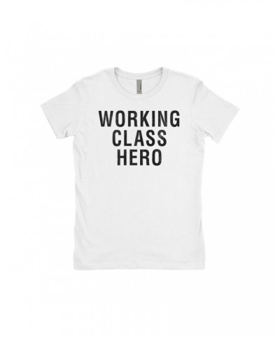 John Lennon Ladies' Boyfriend T-Shirt | Working Class Hero Worn By Shirt $4.92 Shirts