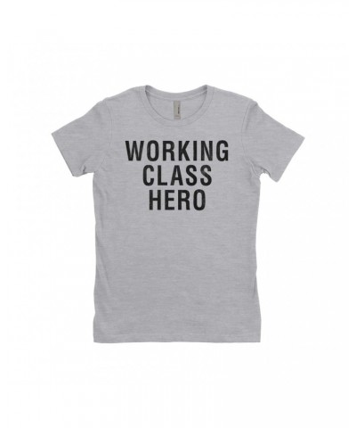 John Lennon Ladies' Boyfriend T-Shirt | Working Class Hero Worn By Shirt $4.92 Shirts