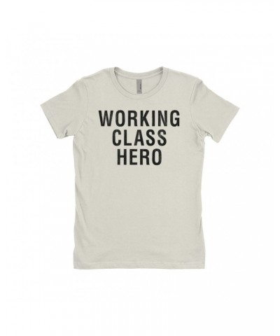 John Lennon Ladies' Boyfriend T-Shirt | Working Class Hero Worn By Shirt $4.92 Shirts