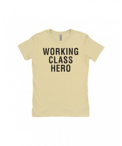 John Lennon Ladies' Boyfriend T-Shirt | Working Class Hero Worn By Shirt $4.92 Shirts