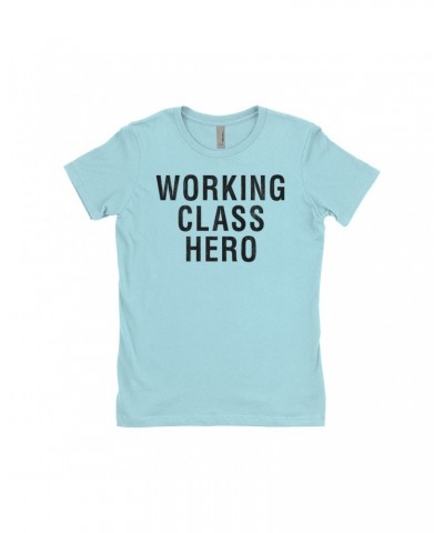 John Lennon Ladies' Boyfriend T-Shirt | Working Class Hero Worn By Shirt $4.92 Shirts