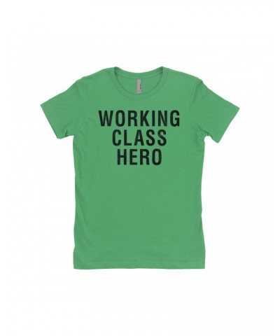 John Lennon Ladies' Boyfriend T-Shirt | Working Class Hero Worn By Shirt $4.92 Shirts