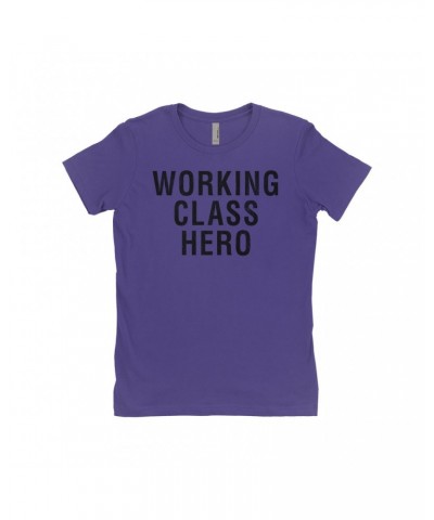 John Lennon Ladies' Boyfriend T-Shirt | Working Class Hero Worn By Shirt $4.92 Shirts