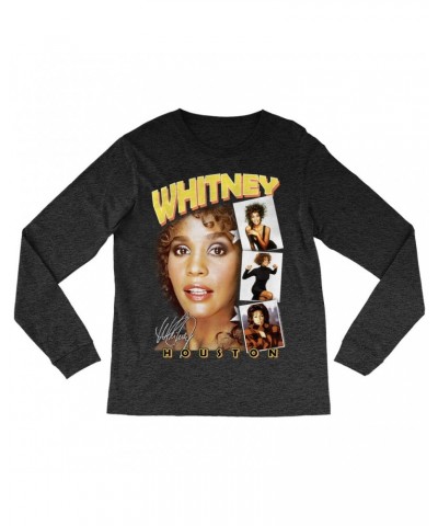 Whitney Houston Long Sleeve Shirt | Film Strip Collage Design Shirt $9.01 Shirts