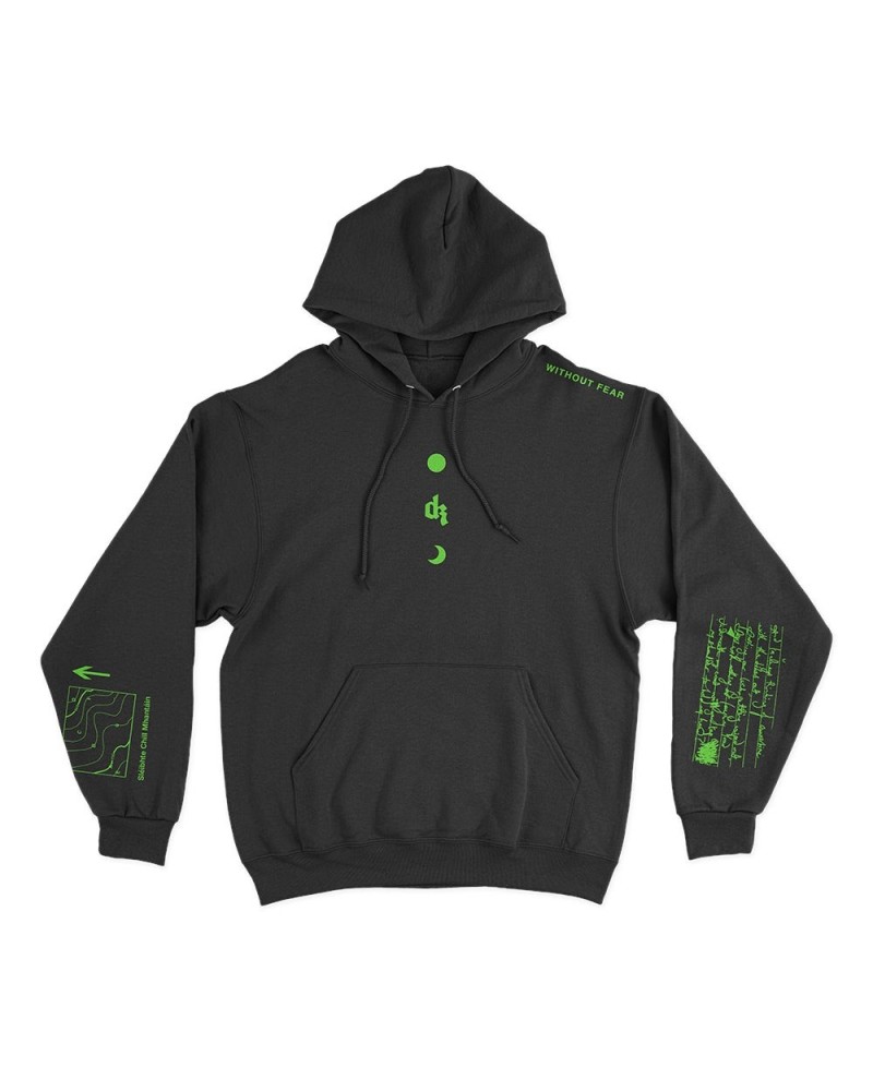 Dermot Kennedy Wicklow Mountains Hoodie: Black / Green $7.67 Sweatshirts