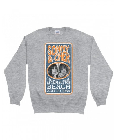 Sonny & Cher Sweatshirt | Indiana Beach Vertical Concert Banner Distressed Sweatshirt $3.70 Sweatshirts