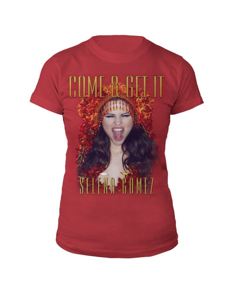 Selena Gomez Come & Get It Cover Art Junior Tee $13.13 Shirts