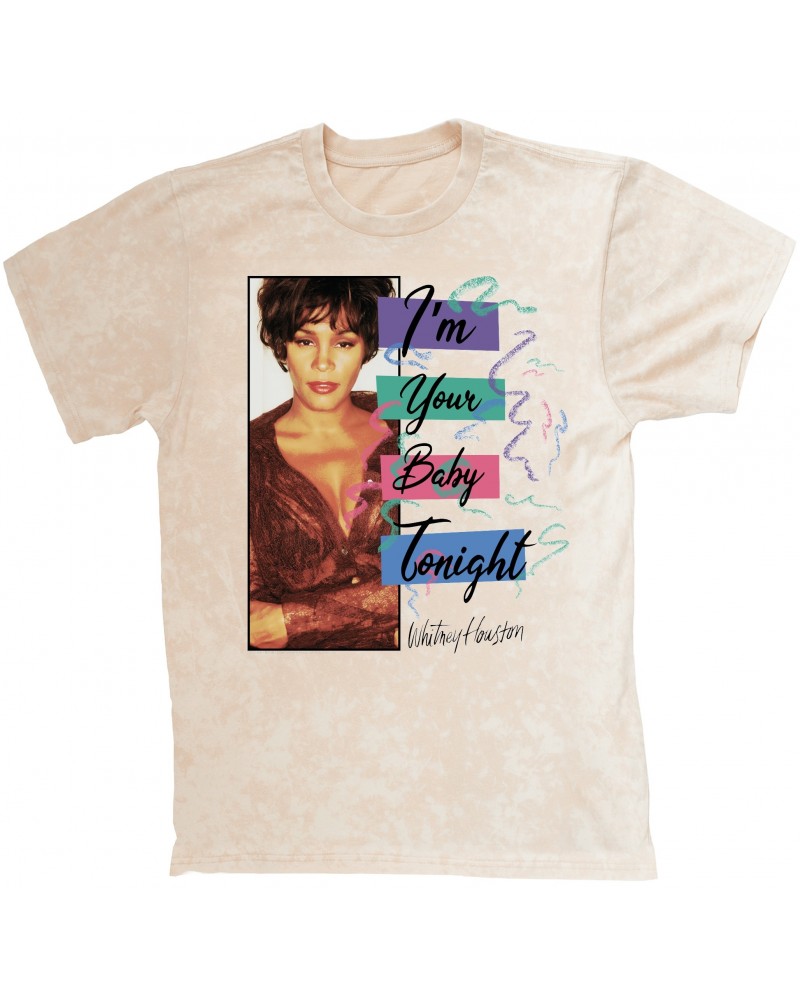 Whitney Houston T-shirt | I'm Your Baby Tonight Pastel Party Mineral Wash Shirt $10.39 Shirts