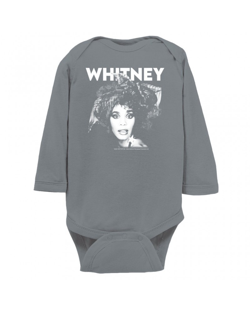 Whitney Houston Long Sleeve Bodysuit | 1987 Photo White Whitney Design Bodysuit $5.09 Shirts