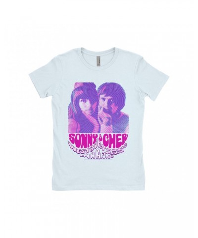 Sonny & Cher Ladies' Boyfriend T-Shirt | Westbury Music Fair Psychedelic Flyer Shirt $7.13 Shirts